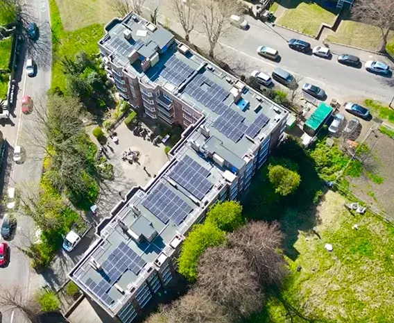 Shared solar improves EPC ratings by 16 SAP points for just 3.5% of the £3.5M retrofit budget
