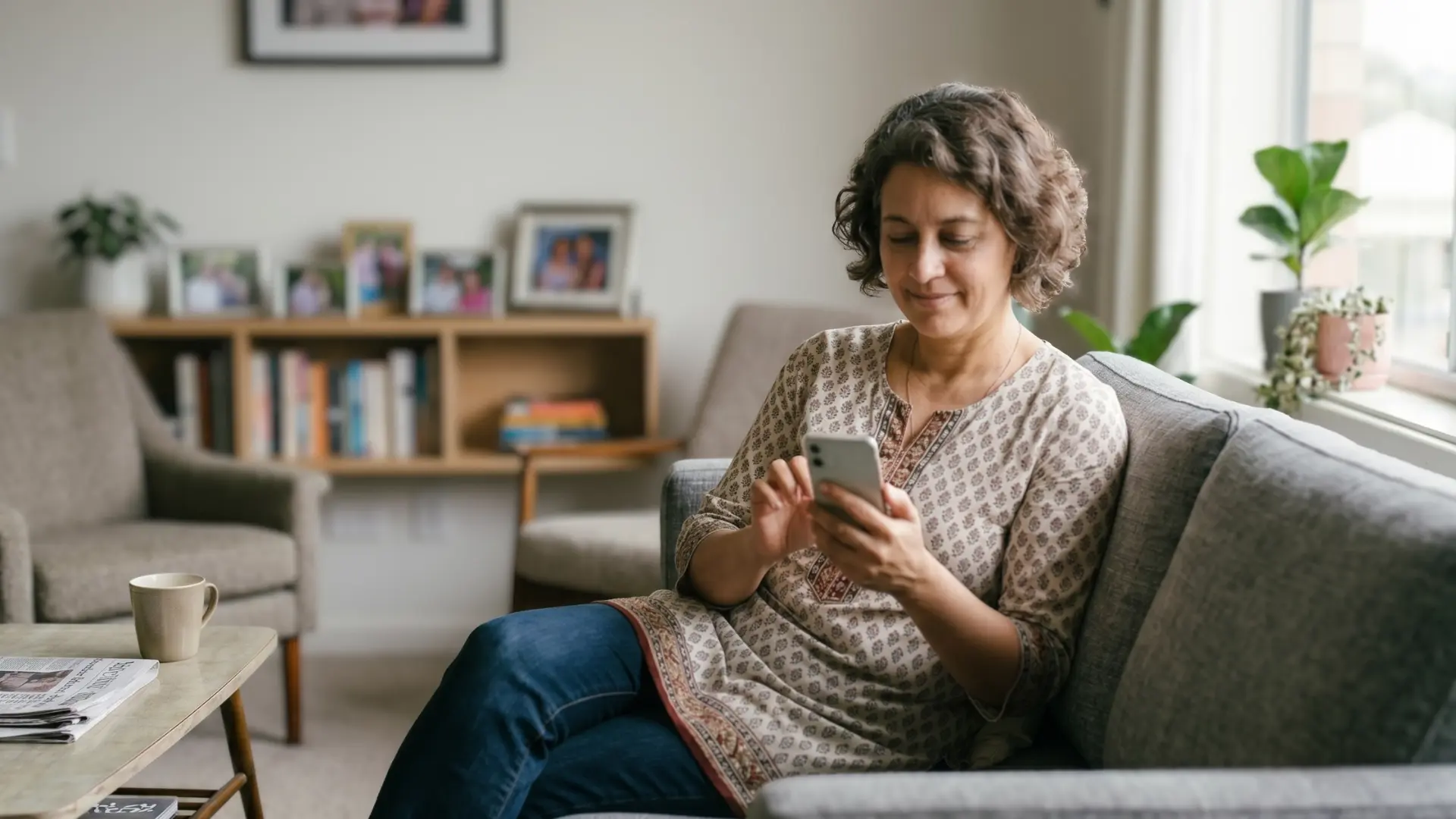 woman-in-apartment-using-phone